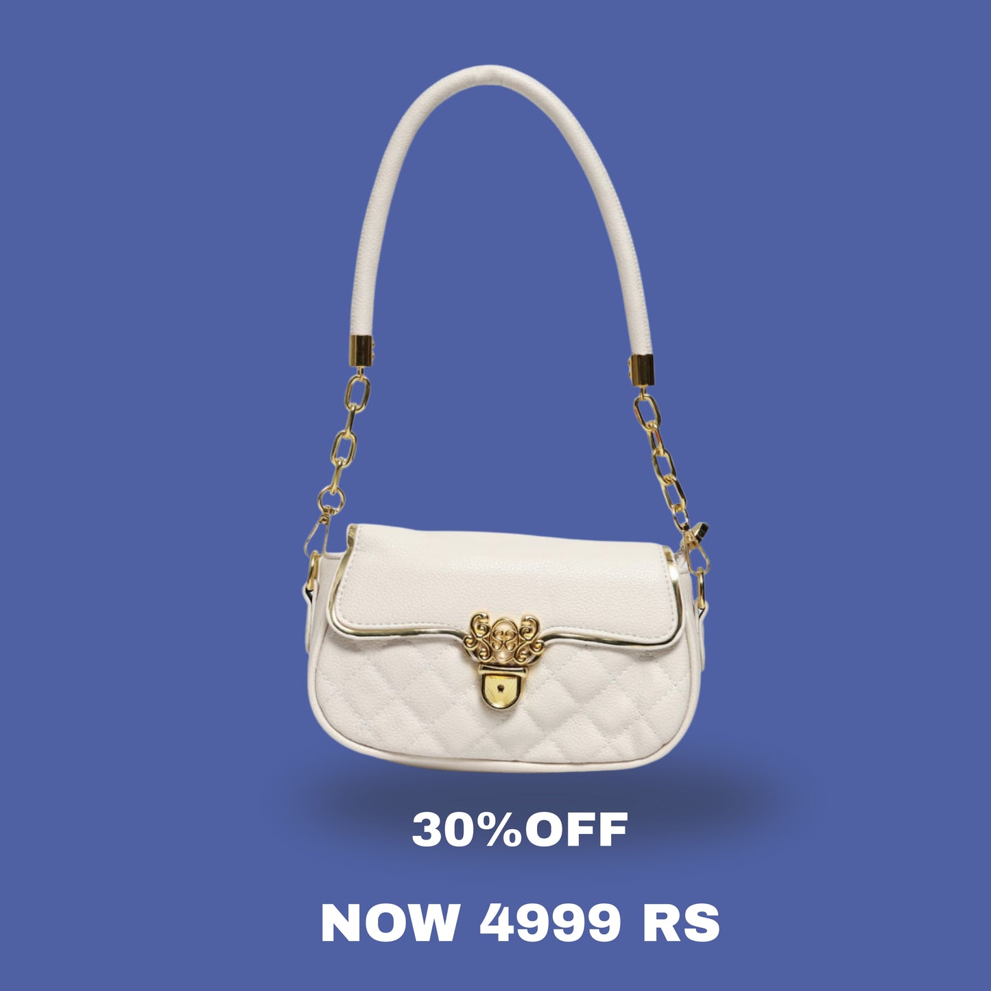 women white solid bag - By Seyhan