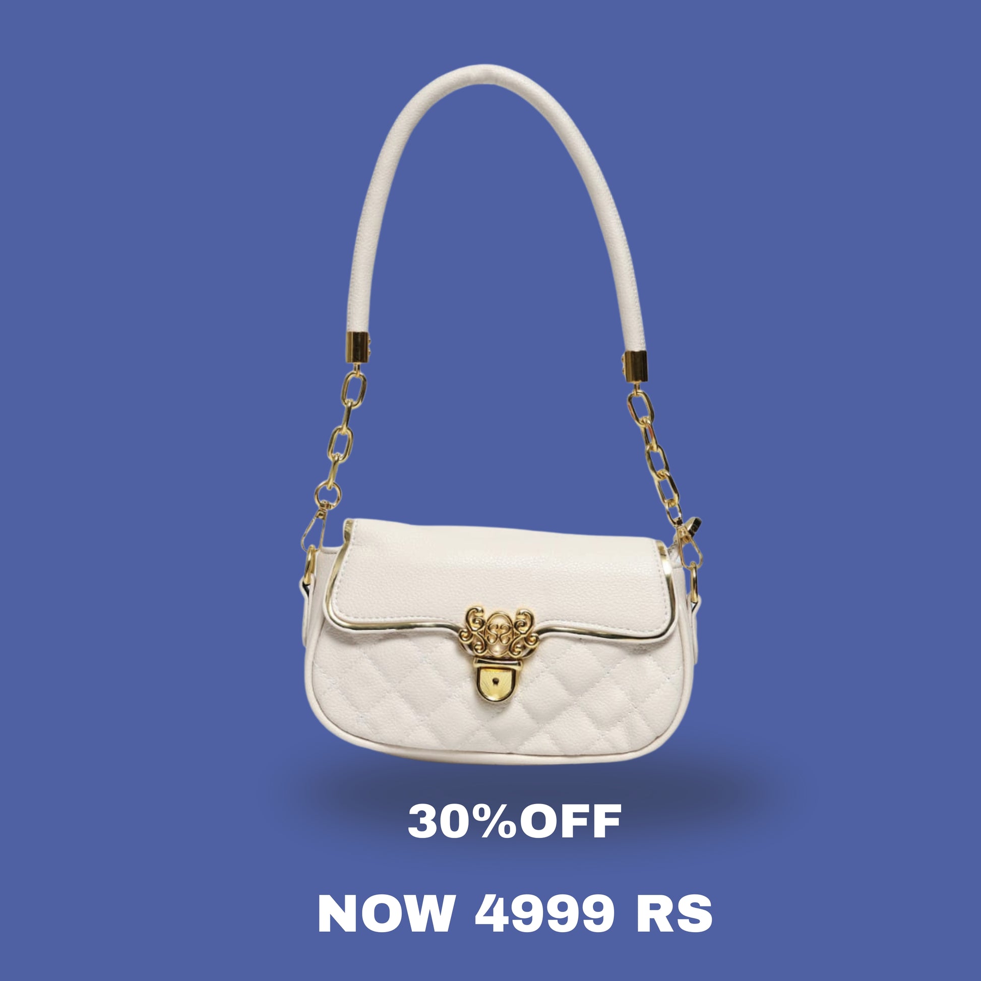 women white solid bag - By Seyhan