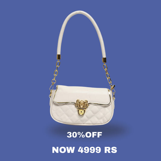 women white solid bag - By Seyhan