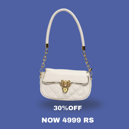 women white solid bag - By Seyhan