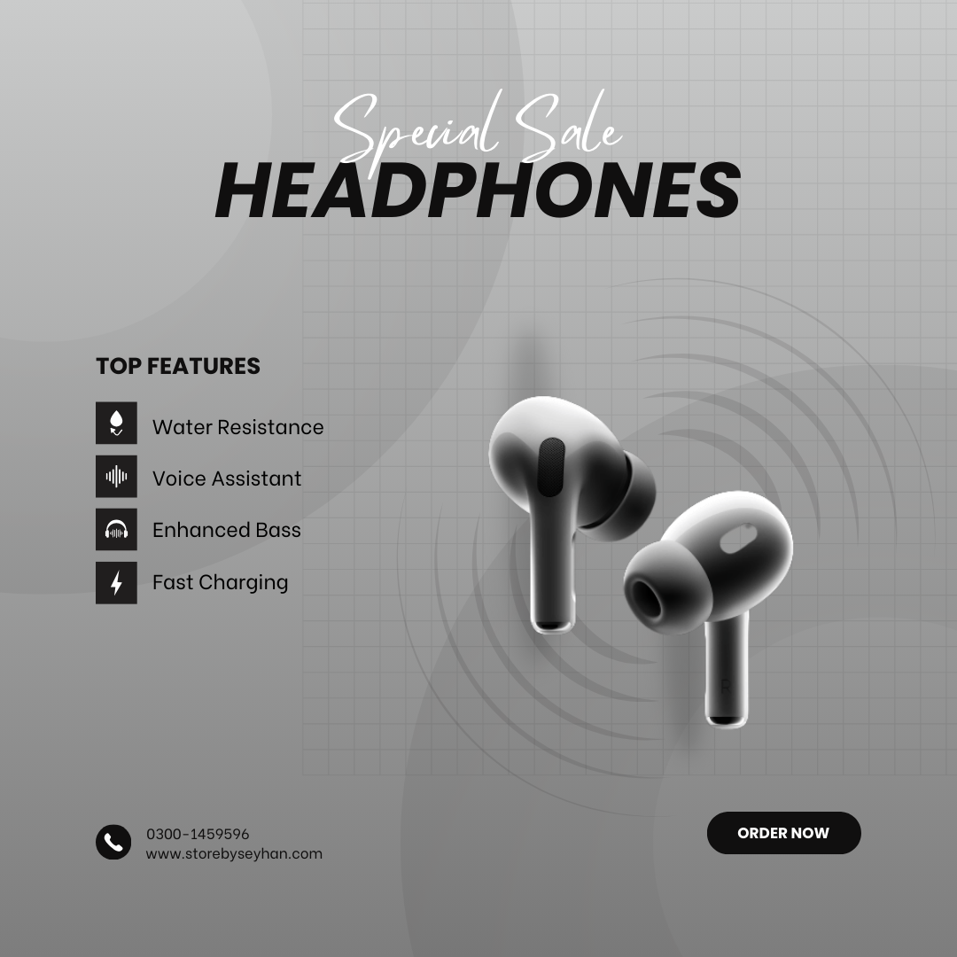 AirPods Pro 2 Black | Wireless Noise Cancelling Earbuds - By Seyhan