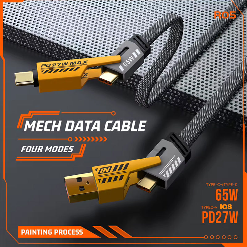 4-in-1 Fast Charging Cable | Universal PD 27W/65W USB-C - By Seyhan