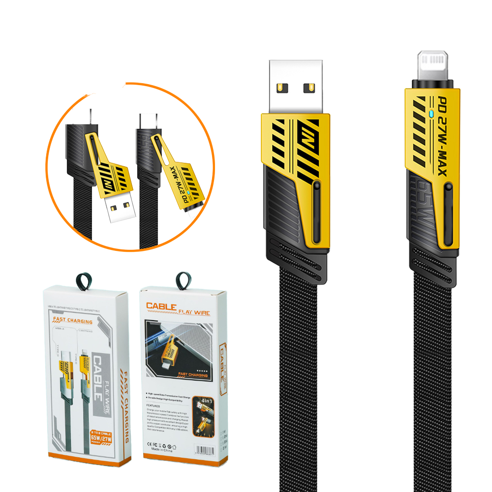 4-in-1 Fast Charging Cable | Universal PD 27W/65W USB-C - By Seyhan