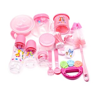 Complete Newborn Baby Feeding Gift Set with Baby Bottles Essential Infant Care Accessories for Everyday Feeding Needs