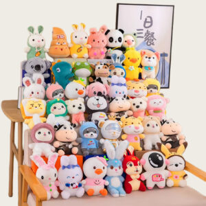 Factory Price Plush Stuffed Animal Toys Cute Claw Machine Dolls Soft Crane Game Prize Toys for Kids and Gift Use