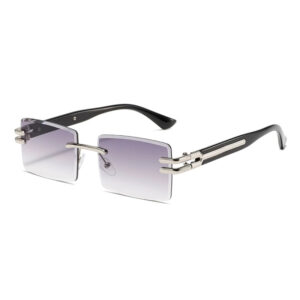 Fashion Rimless Square Sunglasses for Men – Trendy Cut Edge Eyewear
