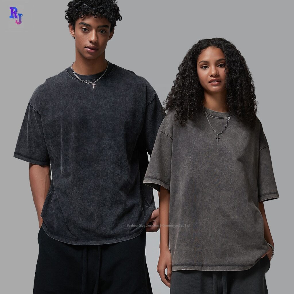 Blank Cotton Oversized T-Shirt – Vintage Street Style Heavyweight Men’s Tee