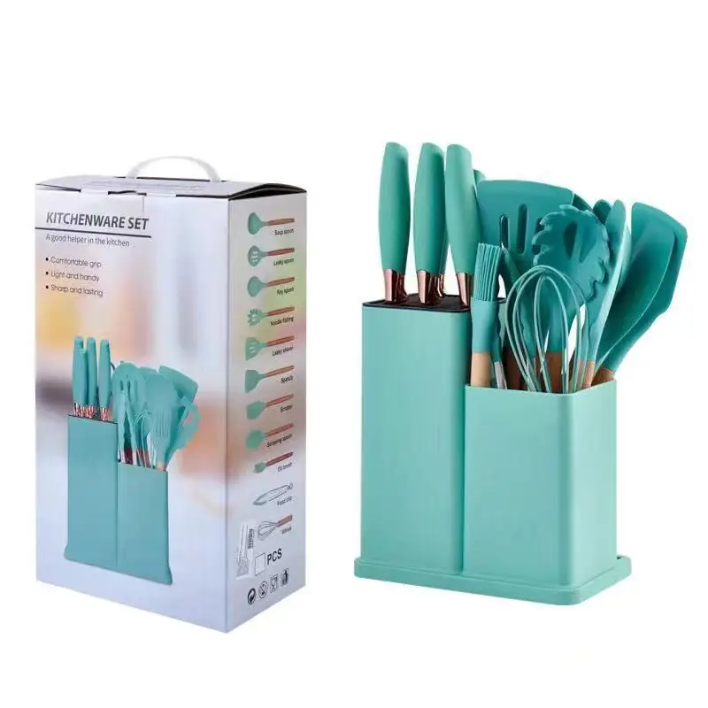 19 Piece Kitchen Tool Set – Silicone Cooking Utensils & Knife Collection - Image 5