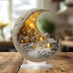 Creative Moon Snow House Lamp – Cozy LED Desktop Decor for Bedroom 2025 New Arrival Night Light – Snow House Home Decoration Lamp