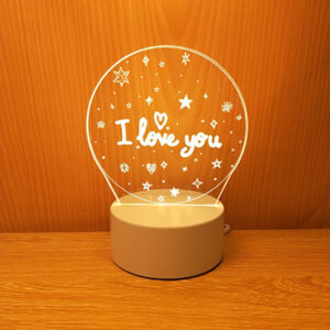 LED 3D Night Lamp – Creative Bedroom Decoration Light for Kids Modern LED Table Lamp – Stylish 3D Night Light Home Decoration