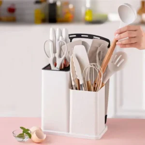 19 Piece Kitchen Tool Set – Silicone Cooking Utensils & Knife Collection